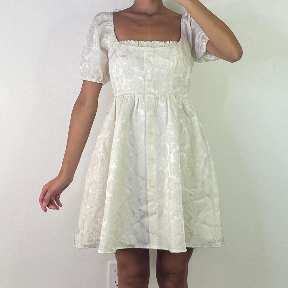 Cream Floral Dress